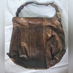 Chloe Heloise hobo bag brown lamb mother with brass hardware